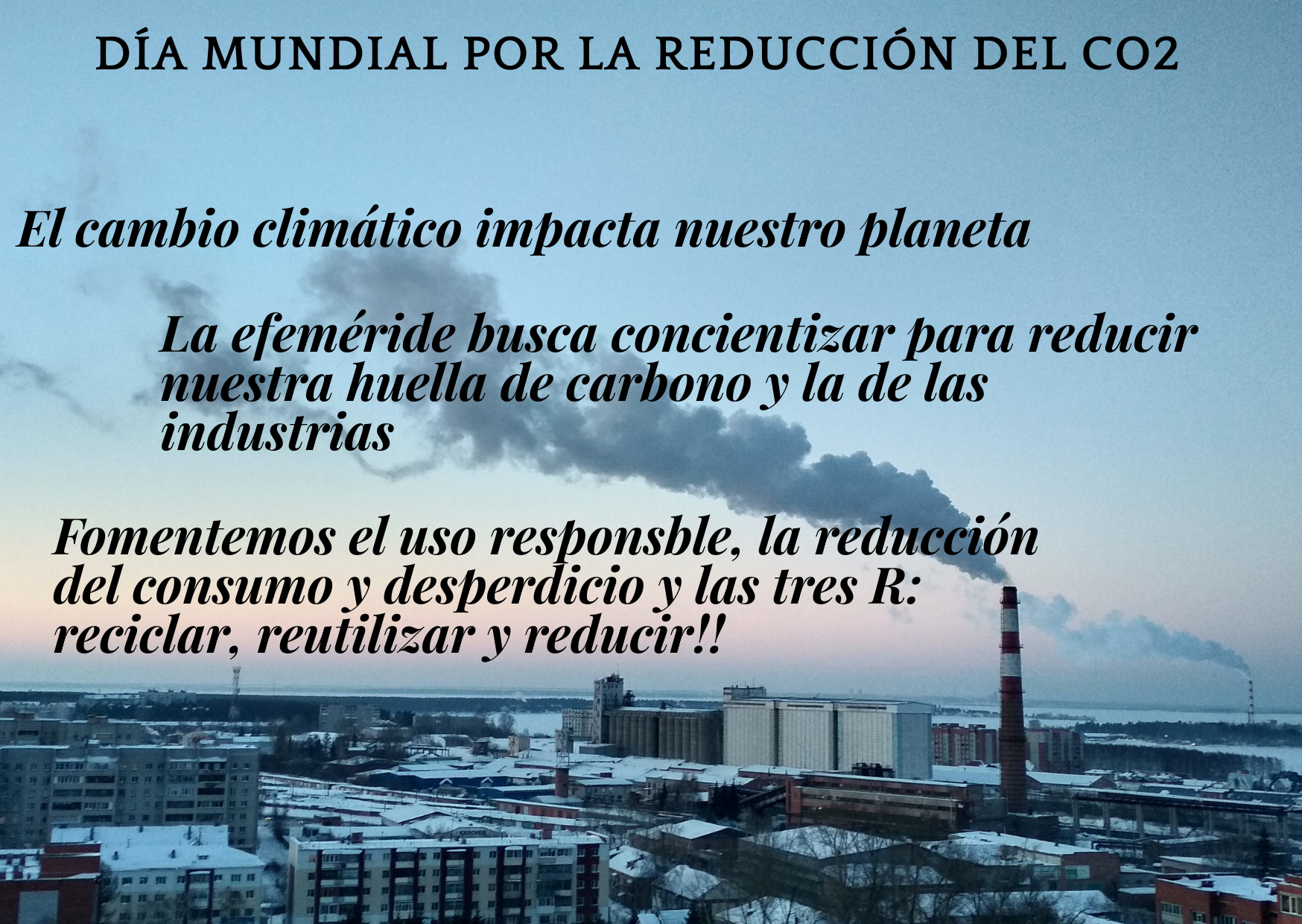 D&iacute;a Mundial por la Reducci&oacute;n de las Emisiones de CO2